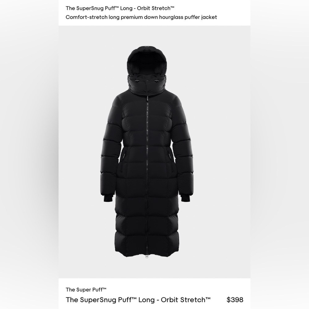 Aritzia Black Long Puffer Jacket